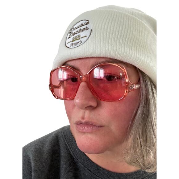 Vintage 80s Pink Glasses Kenmark Kitty Frames - Picture 3 of 11